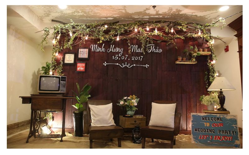 Background cưới phong cách Vintage